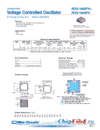 Datasheet ROS-1600W+ manufacturer Mini-Circuits